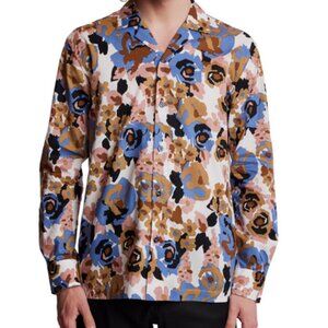 PAISLEY & GRAY Camp Collar Shirt - Blue Pink Brown - Large Slim Fit NWT